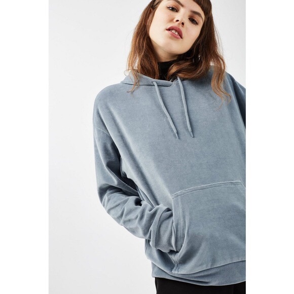 oversized velvet hoodie